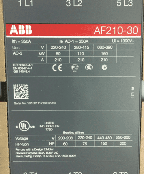 ABB 1SFL517001R7011 AF 210-30-11