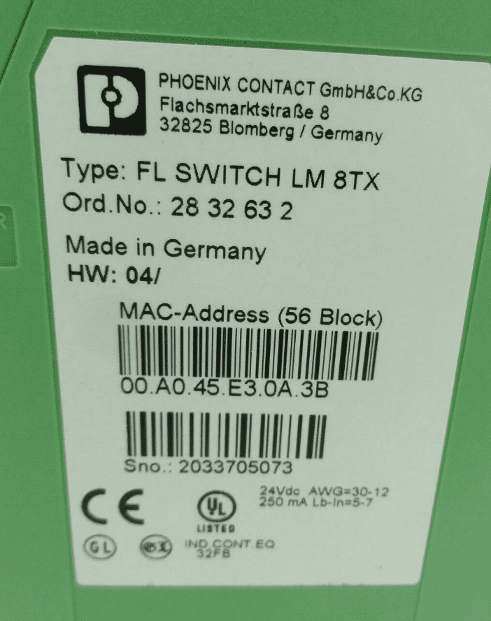 Phoenix Contact FL SWITCH LM 8TX 2832632 Phoenix Contact FL SWITCH LM 8TX 2832632