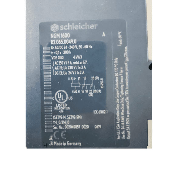 Schleicher NGM1600 R2.065.0049.0