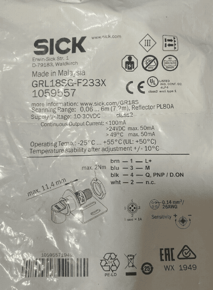 Sick GRL18SG-F233X 1059557 Sick GRL18SG-F233X 1059557