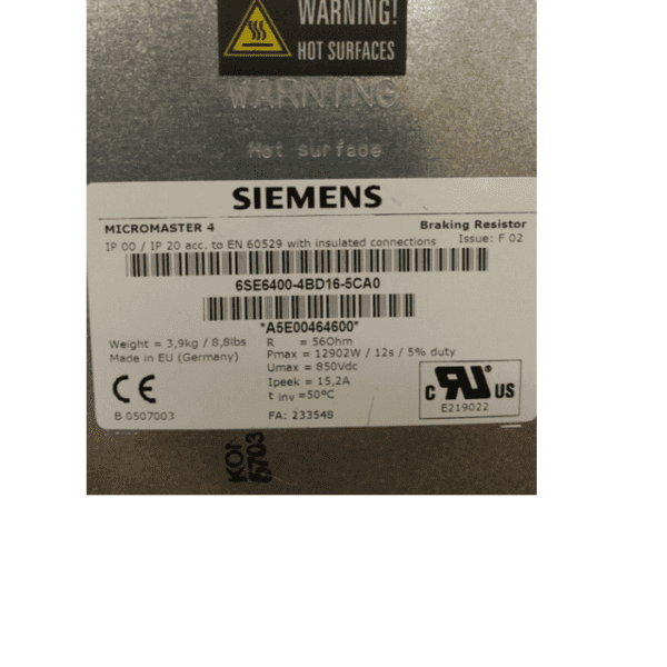 Siemens 6SE6400-4BD16-5CA0