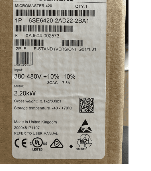 Siemens 6SE6420-2AD22-2BA1