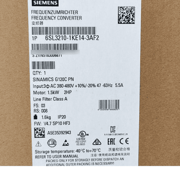 Siemens 6SL3210-1KE14-3AF2
