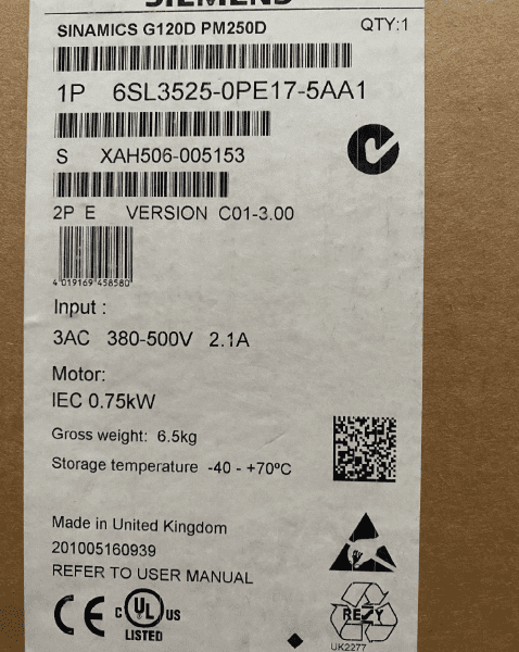 Siemens 6SL3525-0PE17-5AA1