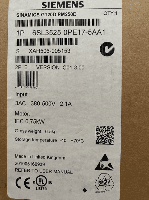 Siemens 6SL3525-0PE17-5AA1 Siemens 6SL3525-0PE17-5AA1