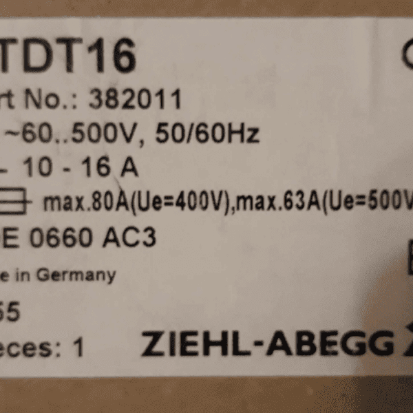 Ziehl-Abegg STDT16 Art.382011