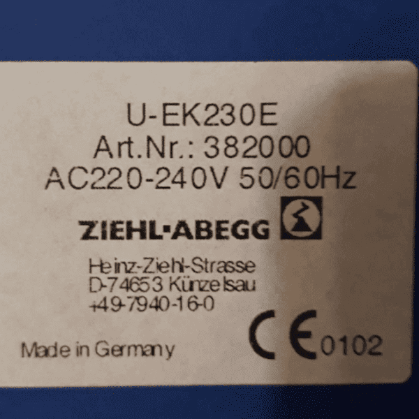 Ziehl-Abegg U-EK230E Art.382000