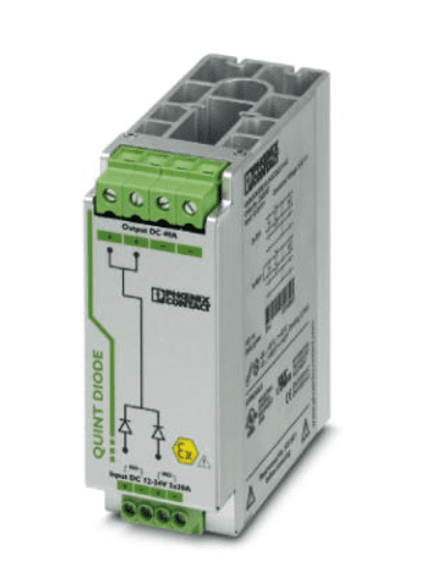Диодный модуль для установки рейку Phoenix Contact QUINT-DIODE/12-24DC/2X20/1X40 2320157 - 40А Диодный модуль для установки рейку Phoenix Contact QUINT-DIODE/12-24DC/2X20/1X40 2320157 - 40А